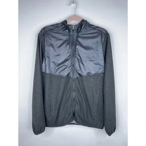 Rhone Tech Terry Zip Hoodie Full Zip Hybrid Jacket Black Men's Size Medium